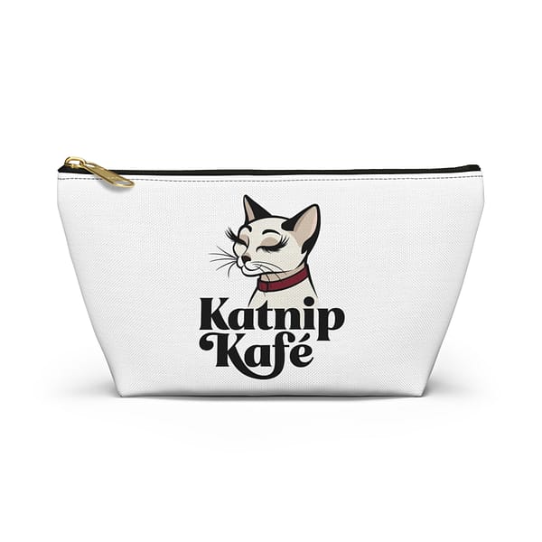 Cute Cat-Themed Accessory Pouch - Katnip Kafé Design