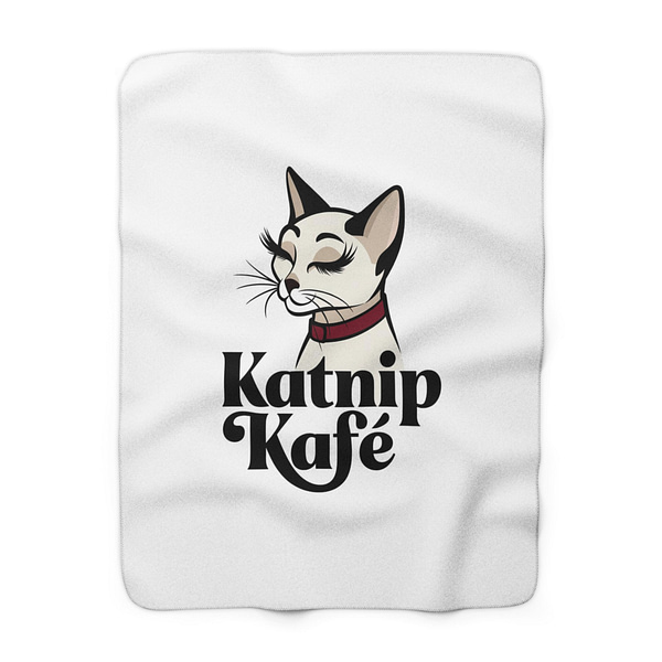 Katnip Kafé Sherpa Fleece Blanket